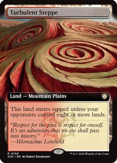 Turbulent Steppe Extended Art Commander: Secrets of Strixhaven Magic card