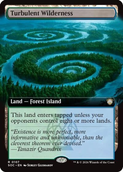 Turbulent Wilderness Extended Art Commander: Secrets of Strixhaven Magic card