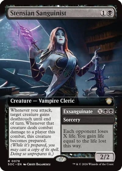 Stensian Sanguinist Extended Art Commander: Secrets of Strixhaven Magic card