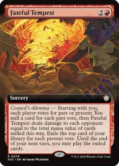 Fateful Tempest Extended Art Commander: Secrets of Strixhaven Magic card