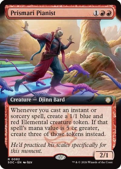 Prismari Pianist Extended Art Commander: Secrets of Strixhaven Magic card