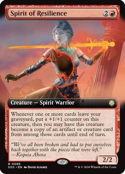 Spirit of Resilience Extended Art Commander: Secrets of Strixhaven Magic card