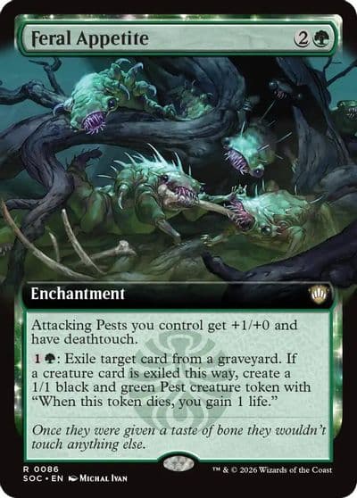 Feral Appetite Extended Art Commander: Secrets of Strixhaven Magic card