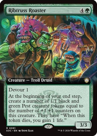Ribtruss Roaster Extended Art Commander: Secrets of Strixhaven Magic card