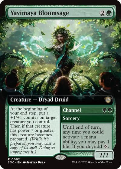 Yavimaya Bloomsage Extended Art Commander: Secrets of Strixhaven Magic card