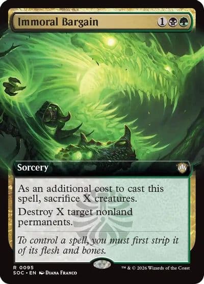 Immoral Bargain Extended Art Commander: Secrets of Strixhaven Magic card