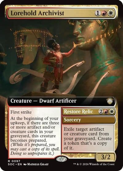 Lorehold Archivist Extended Art Commander: Secrets of Strixhaven Magic card