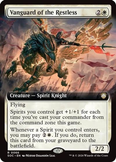 Vanguard of the Restless Extended Art Commander: Secrets of Strixhaven Magic card