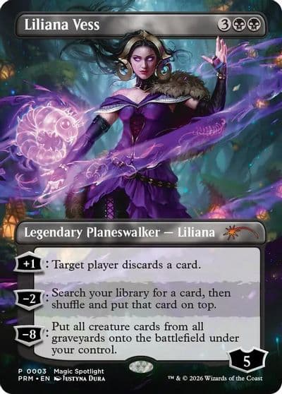 Liliana Vess Borderless Unique and Miscellaneous Promos Magic card