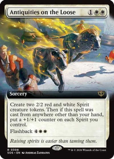 Antiquities on the Loose Extended Art Secrets of Strixhaven Magic card