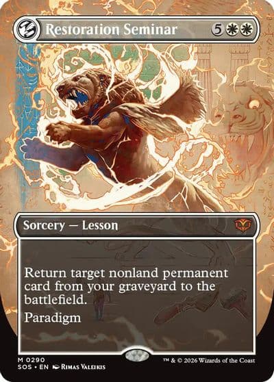 Restoration Seminar Borderless Secrets of Strixhaven Magic card