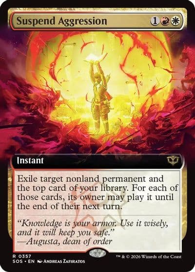 Suspend Aggression Extended Art Secrets of Strixhaven Magic card