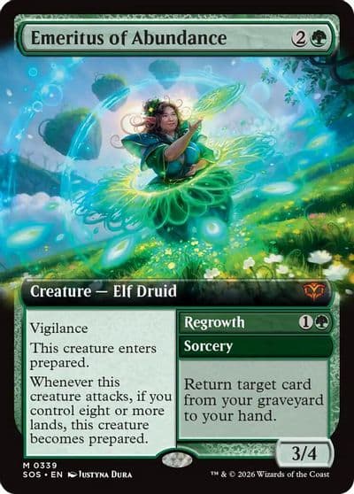 Emeritus of Abundance Extended Art Secrets of Strixhaven Magic card