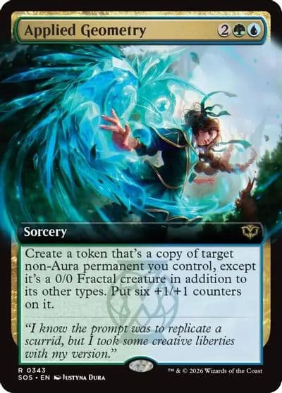 Applied Geometry Extended Art Secrets of Strixhaven Magic card