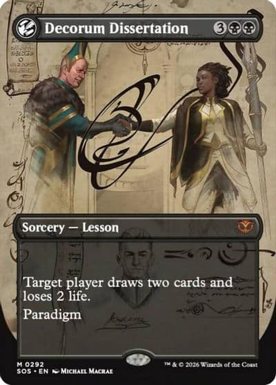 Decorum Dissertation Borderless Secrets of Strixhaven Magic card