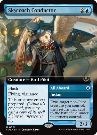 Skycoach Conductor Extended Art Secrets of Strixhaven Magic card