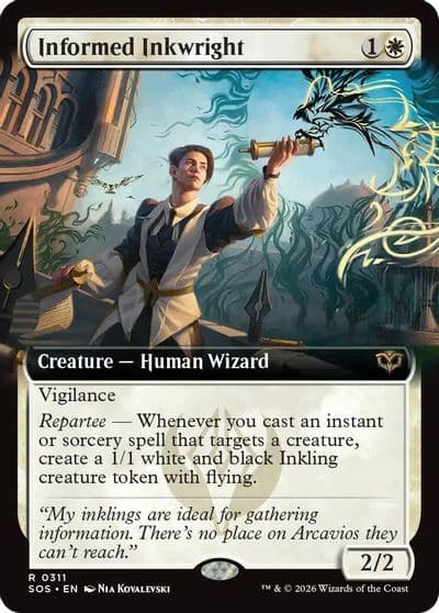 Informed Inkwright Extended Art Secrets of Strixhaven Magic card