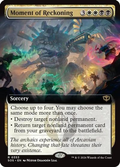 Moment of Reckoning Extended Art Secrets of Strixhaven Magic card
