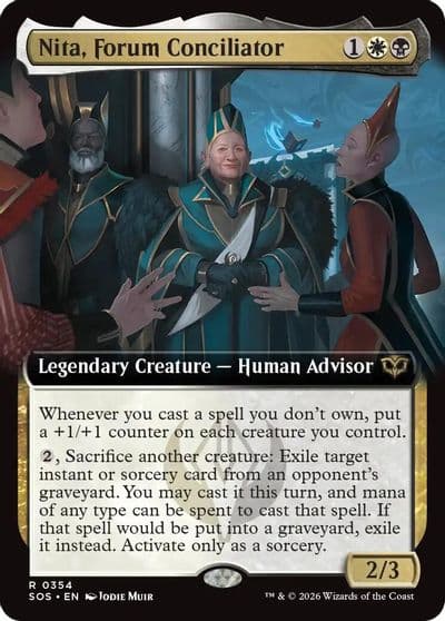 Nita Forum Conciliator Extended Art Secrets of Strixhaven Magic card
