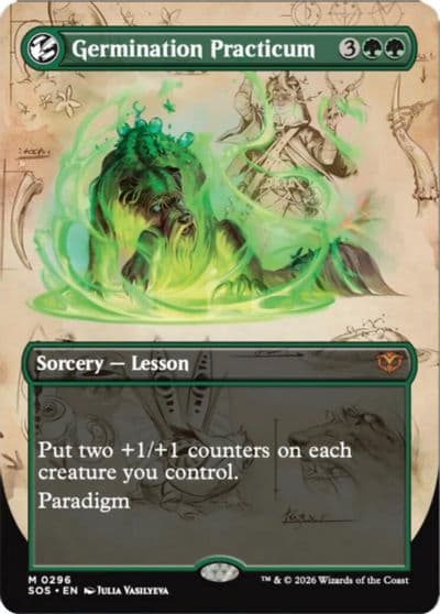 Germination Practicum Borderless Secrets of Strixhaven Magic card
