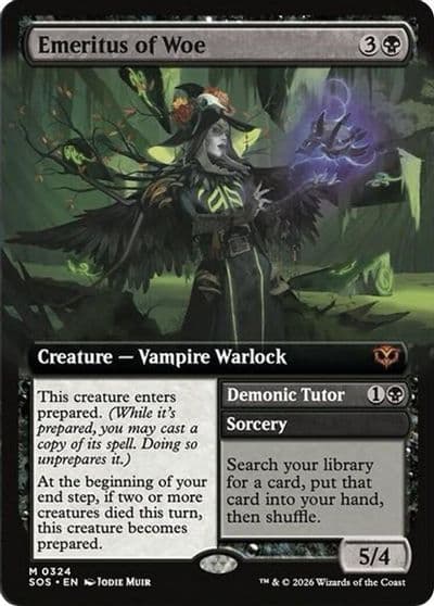 Emeritus of Woe Extended Art Secrets of Strixhaven Magic card