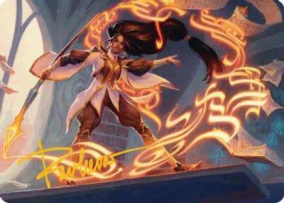 Interjection Art Card Gold Stamped Signature Art Series: Secrets of Strixhaven Magic card