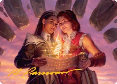 Joined Researchers Art Card Gold Stamped Signature Art Series: Secrets of Strixhaven Magic card