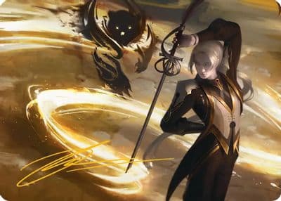 Rapier Wit Art Card Gold Stamped Signature Art Series: Secrets of Strixhaven Magic card