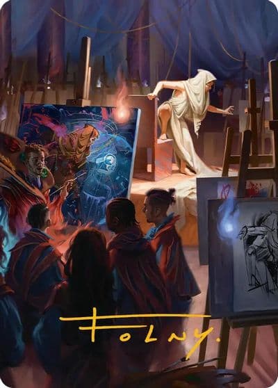 Archaeomancer Art Card Gold Stamped Signature Art Series: Secrets of Strixhaven Magic card