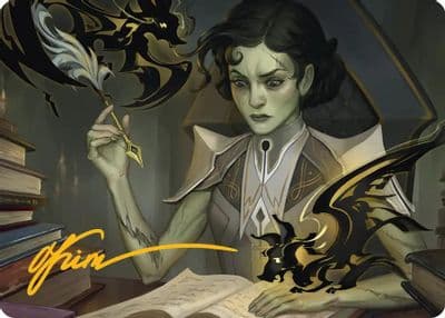 Eternal Student Art Card Gold Stamped Signature Art Series: Secrets of Strixhaven Magic card