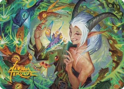 Lumarets Favor Art Card Gold Stamped Signature Art Series: Secrets of Strixhaven Magic card
