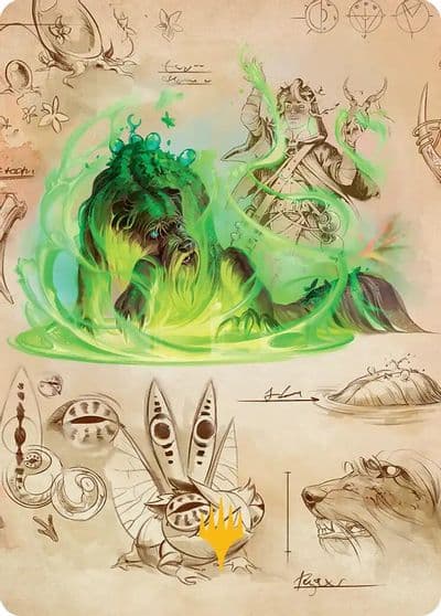 Germination Practicum Art Card Gold Stamped Planeswalker Symbol Art Series: Secrets of Strixhaven Magic card