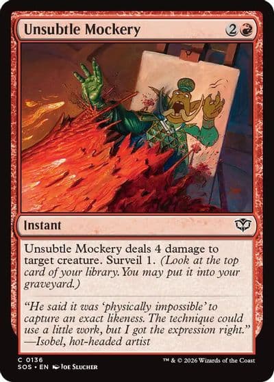 Unsubtle Mockery Secrets of Strixhaven Magic card