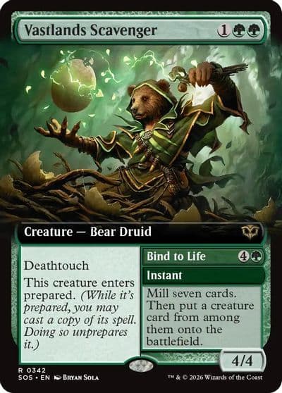 Vastlands Scavenger Extended Art Secrets of Strixhaven Magic card