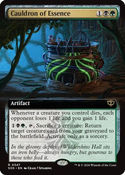 Cauldron of Essence Extended Art Secrets of Strixhaven Magic card