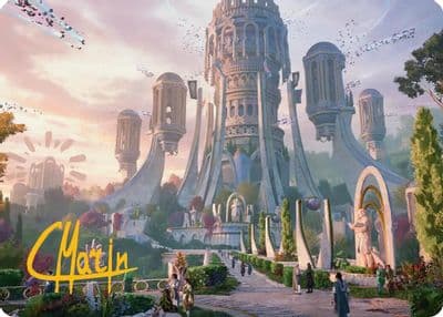 Command Tower Art Card Gold Stamped Signature Art Series: Secrets of Strixhaven Magic card
