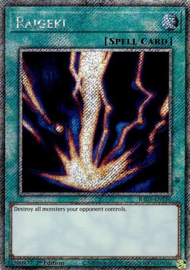 Raigeki Platinum Secret Rare Rarity Collection 5 Yu-Gi-Oh! card