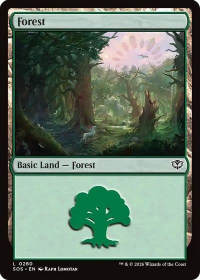 Forest 0280 Secrets of Strixhaven Magic card