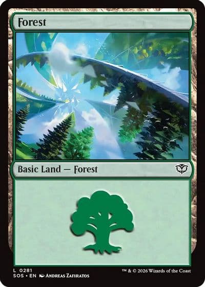 Forest 0281 Secrets of Strixhaven Magic card