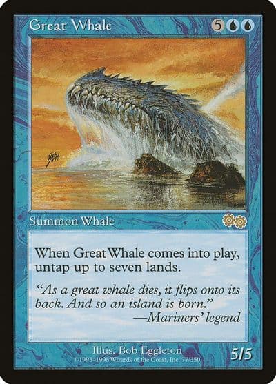 Great Whale Urza's Saga Magic card