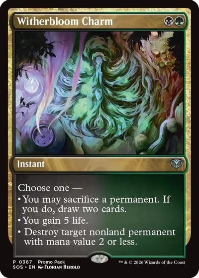 Witherbloom Charm Promo Pack: Secrets of Strixhaven Magic card