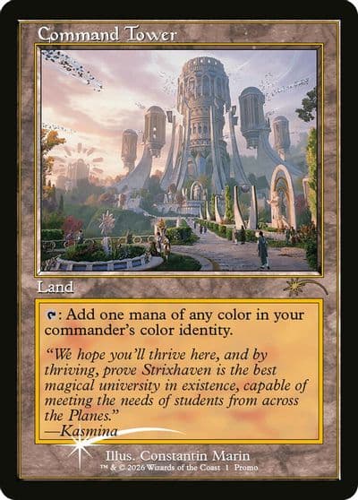 Command Tower Strixhaven Omens of Chaos Media Promos Magic card