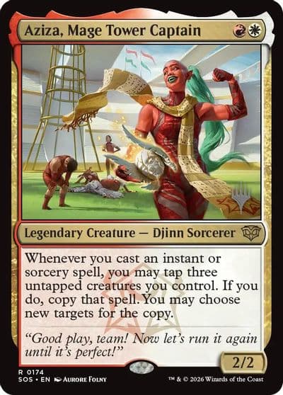 Aziza Mage Tower Captain Promo Pack: Secrets of Strixhaven Magic card