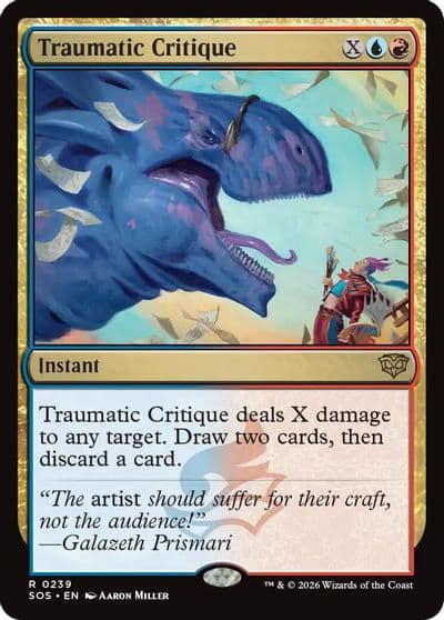 Traumatic Critique Promo Pack: Secrets of Strixhaven Magic card
