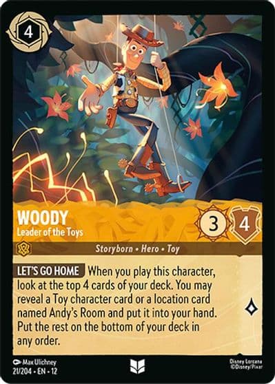 Woody Leader of the Toys Wilds Unknown Lorcana card