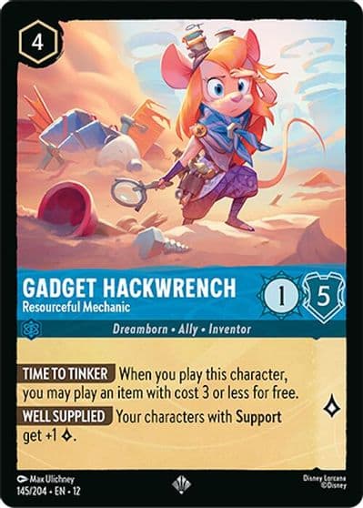 Gadget Hackwrench Resourceful Mechanic Wilds Unknown Lorcana card