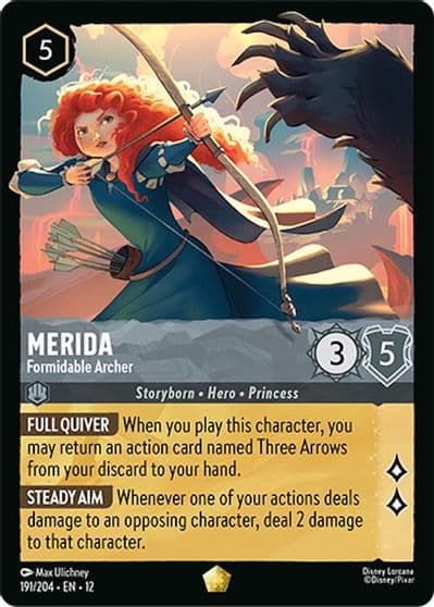 Merida Formidable Archer Wilds Unknown Lorcana card