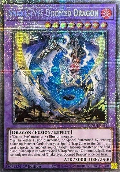 Snake Eyes Doomed Dragon Starlight Rare Rarity Collection 5 Yu-Gi-Oh! card