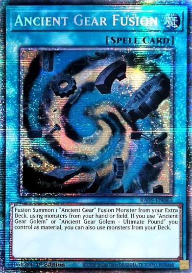 Ancient Gear Fusion Starlight Rare Rarity Collection 5 Yu-Gi-Oh! card