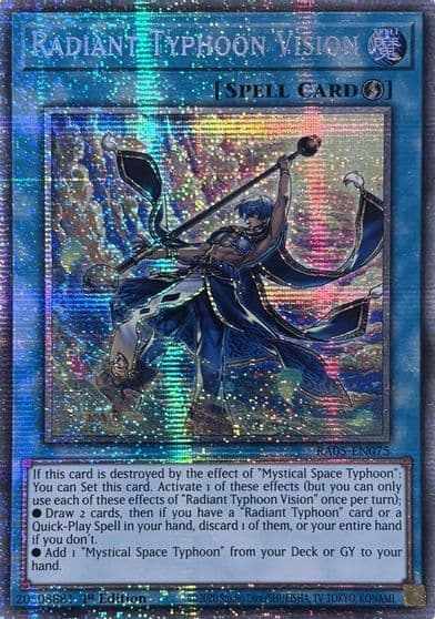 Radiant Typhoon Vision Starlight Rare Rarity Collection 5 Yu-Gi-Oh! card